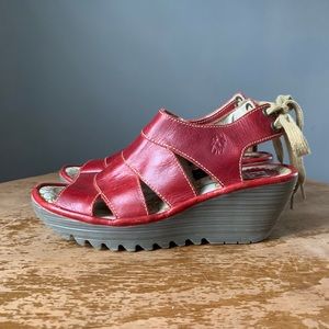 Super cute Fly London Strappy Lace Up Sandals